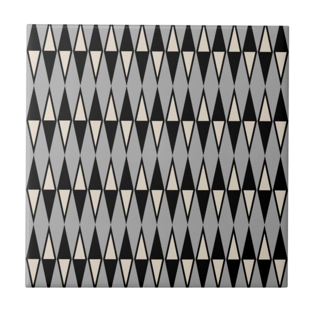 Mid Century Modern Diamond Pattern Tile (Front)