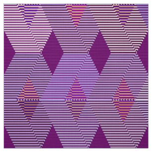 Mid-Century Modern Diamond Print, Violet Purple Fabric