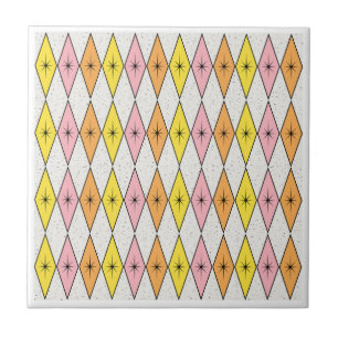 Mid Century Modern Diamonds 2 Tile