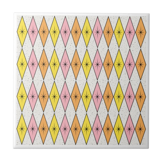 Mid Century Modern Diamonds 2 Tile (Front)