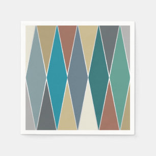 Mid Century Modern Diamonds Napkin