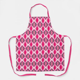Mid-Century Modern Diamonds, Pink, Fuchsia & Grey Apron