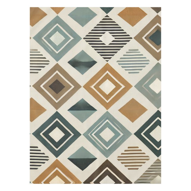 Mid-Century Modern Diamonds Tablecloth (Front)