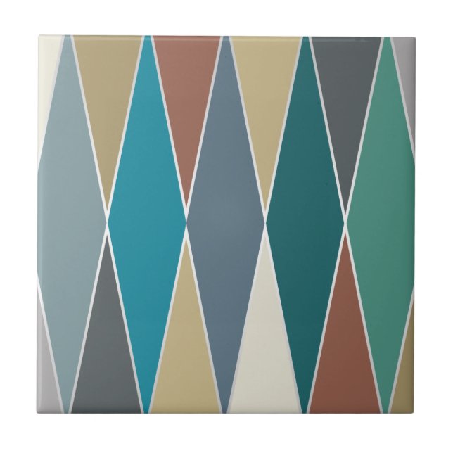 Mid Century Modern Diamonds Tile (Front)