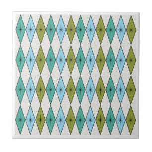 Mid Century Modern Diamonds Tile