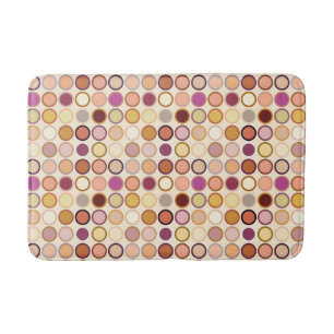 Mid-Century Modern Dots - beige & neutrals Bath Mat