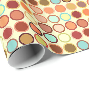 Mid-Century Modern Dots - cream with multi Wrapping Paper