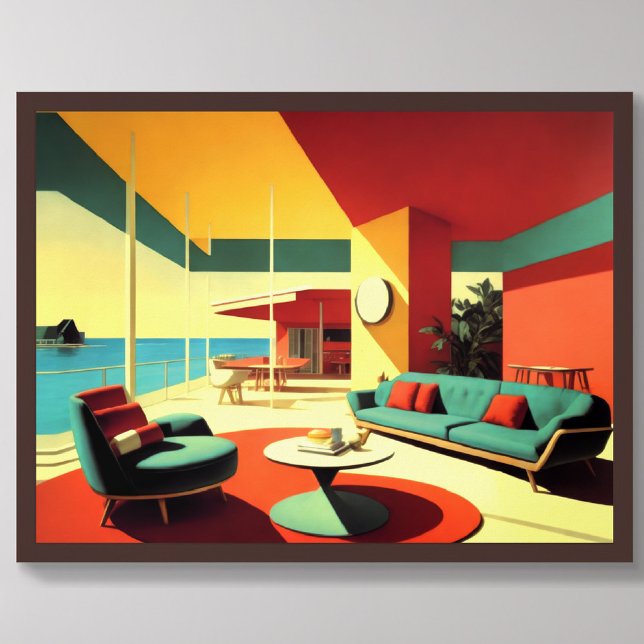 Mid-Century Modern Dream House 4:3 Poster (Creator Uploaded)