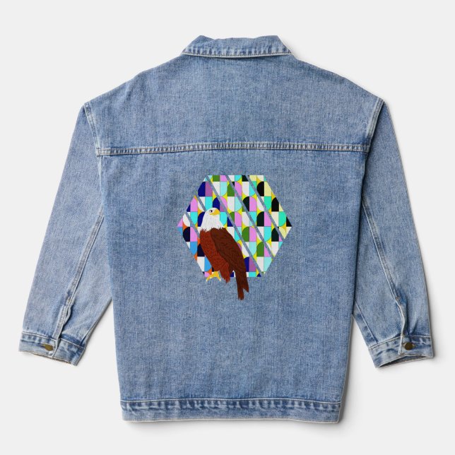 Mid Century Modern Eagle Denim Jacket (Back)