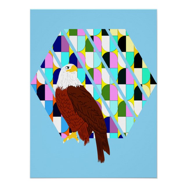 Mid Century Modern Eagle Poster (Front)