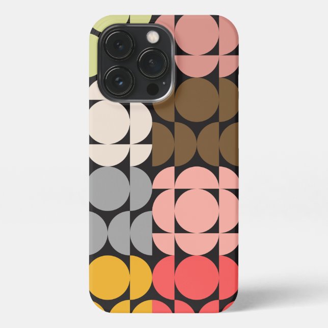 Mid-Century Modern Eye-Catching Design iPhone Case (Back)