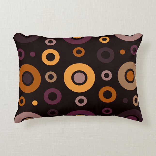 Mid-Century Modern Fall Geometric   Decorative Cushion (Front)