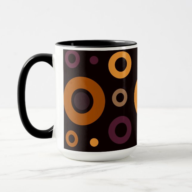 Mid-Century Modern Fall Geometric   Mug (Left)