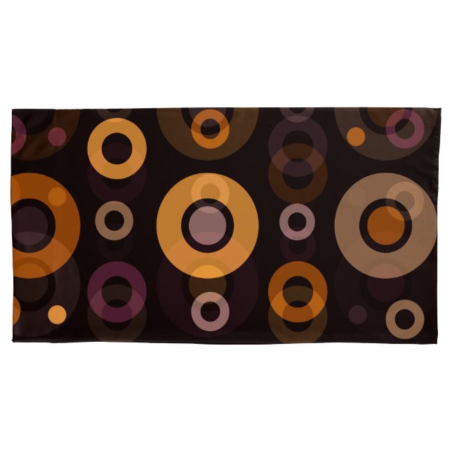 Mid-Century Modern Fall Geometric   Pillowcase (Front-Left)