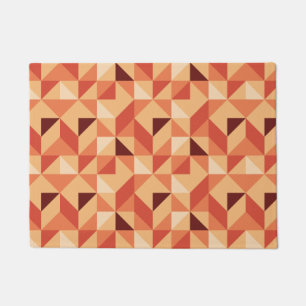Mid Century Modern Fall Half Square Triangles Patt Doormat