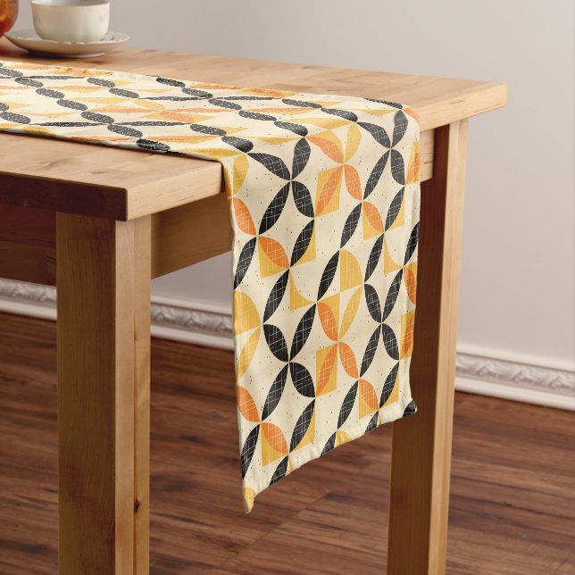 Mid Century Modern Fall  Short Table Runner (In Situ)