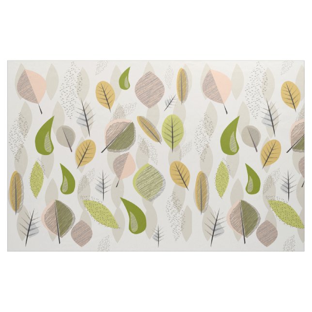 Mid Century Modern Falling Leaves Fabric (Yard)