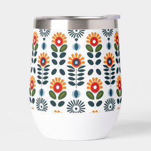 Mid Century Modern Floral Scandi Folk Pattern