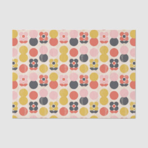 Mid-Century Modern Flower Pattern Tissue Paper