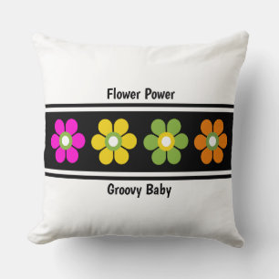 Mid Century Modern Flower Power Cushion
