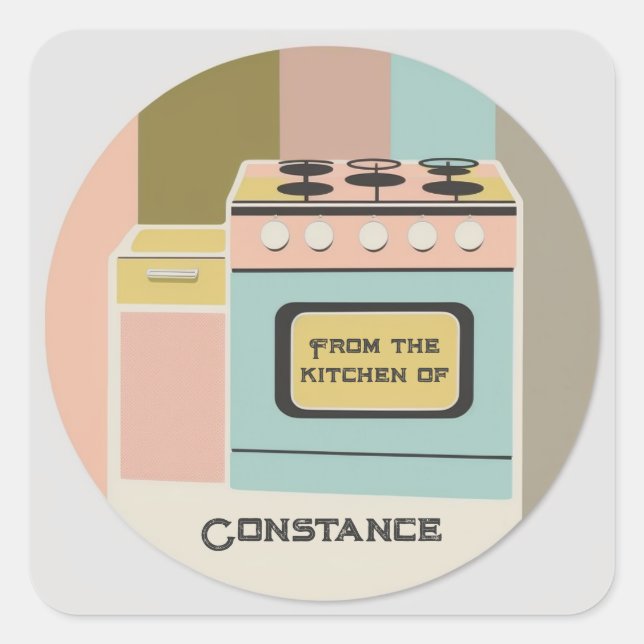 Mid-century modern From the Kitchen of Stickers (Front)