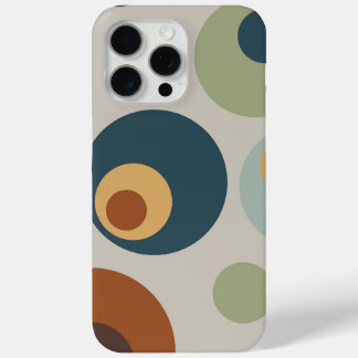 Mid Century Modern Fun Circles iPhone 15 Pro Max Case