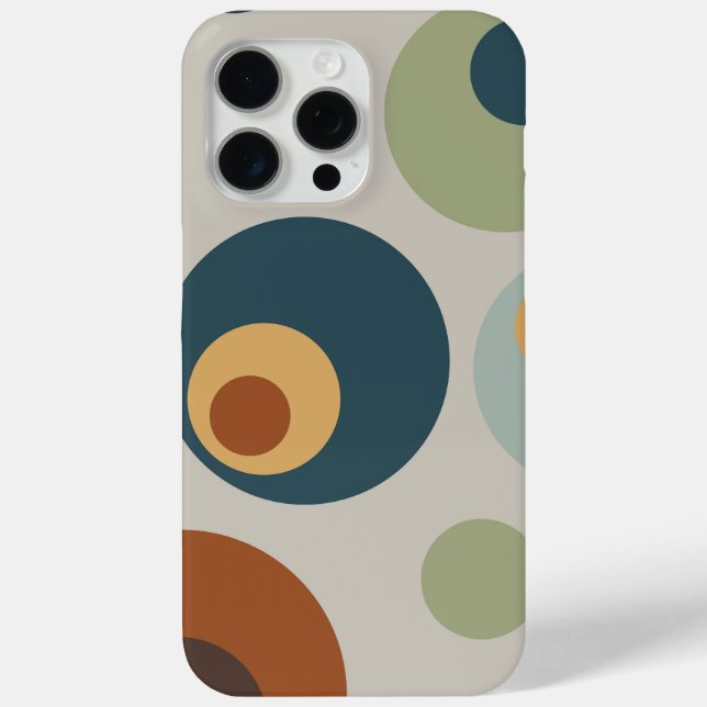 Mid Century Modern Fun Circles Case-Mate iPhone Case (Back)