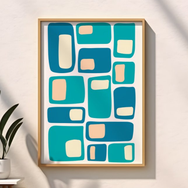 Mid Century Modern Funky Geometric Shapes Poster (Creator Uploaded)