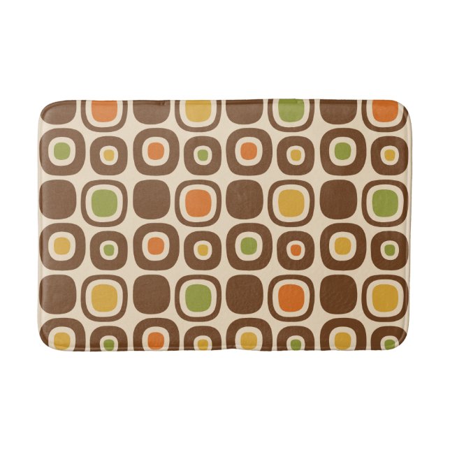 Mid Century Modern Garden Path Pattern Bath Mat (Front)