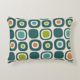 Mid Century Modern Garden Path Pattern Decorative Cushion