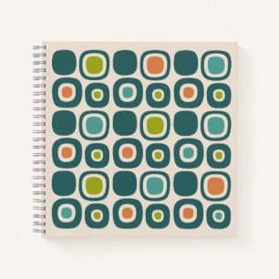 Mid Century Modern Garden Path Pattern Notebook
