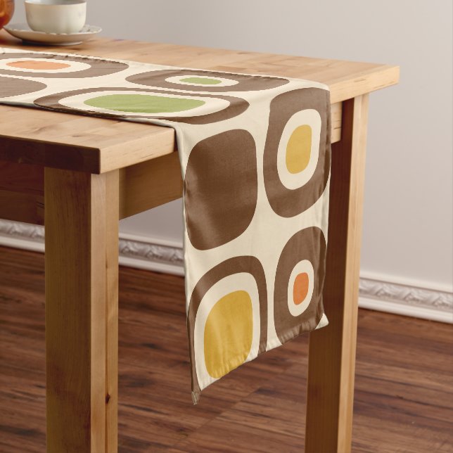 Mid Century Modern Garden Path Pattern Short Table Runner (In Situ)