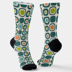 Mid Century Modern Garden Path Pattern Socks