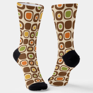 Mid Century Modern Garden Path Pattern Socks