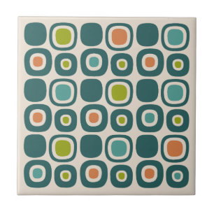 Mid Century Modern Garden Path Pattern Tile