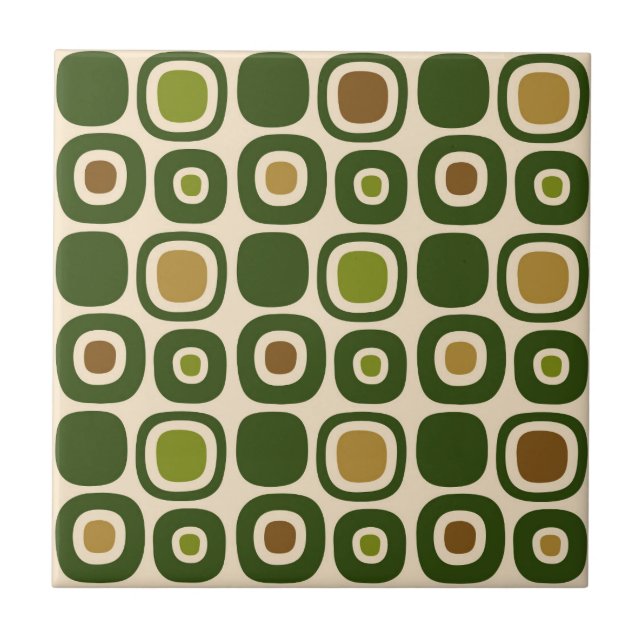 Mid Century Modern Garden Path Pattern Tile (Front)
