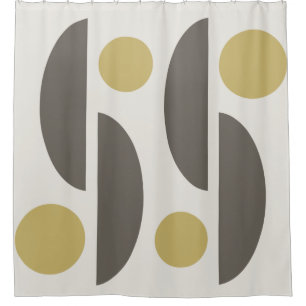 Mid Century Modern Geo Abstract 05 Shower Curtain