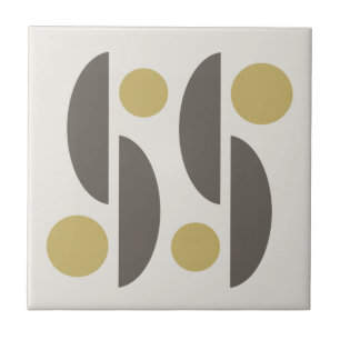 Mid Century Modern Geo Abstract 05 Tile