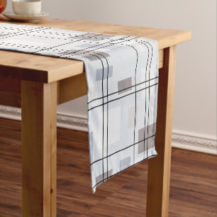 Mid Century Modern Geometric 16 Short Table Runner