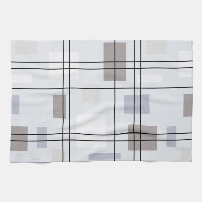 Mid Century Modern Geometric 16 Tea Towel (Horizontal)