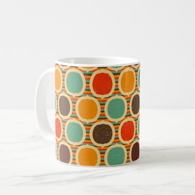 Mid Century Modern geometric 5 Coffee Mug (Front Left)