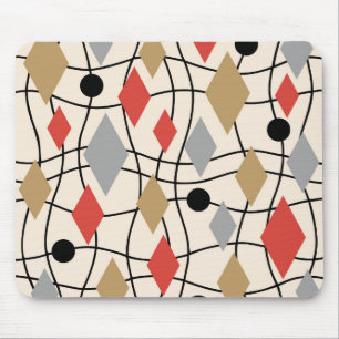 Mid Century Modern Geometric Abstract Mouse Mat