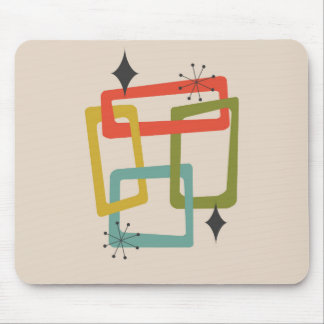 Mid-Century Modern Geometric Abstract Mouse Mat