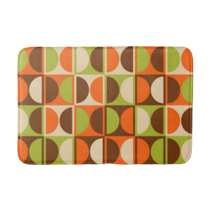 Mid Century Modern Geometric Abstract Pattern Bath Mat