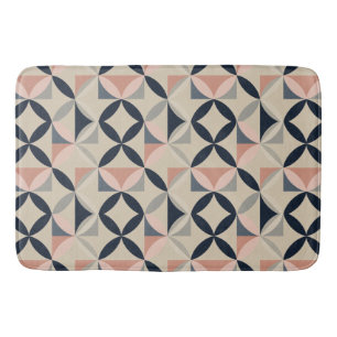 Mid Century Modern Geometric Abstract Pattern Bath Mat