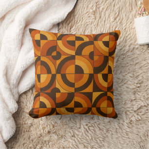 Mid Century Modern Geometric Abstract Pattern Cushion