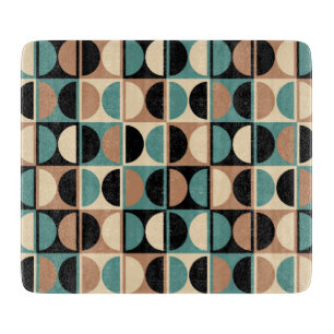 Mid Century Modern Geometric Abstract Pattern Cutting Board
