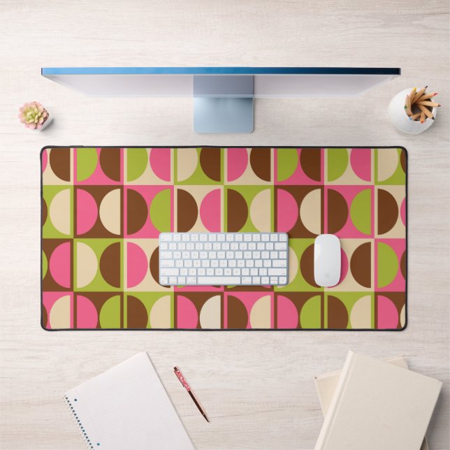 Mid Century Modern Geometric Abstract Pattern Desk Mat (Office 1)