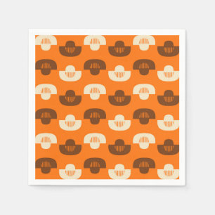 Mid Century Modern Geometric Abstract Pattern Napkin