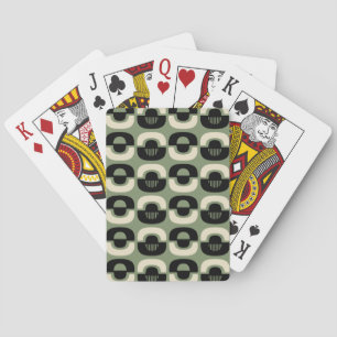 Mid Century Modern Geometric Abstract Pattern Playing Cards